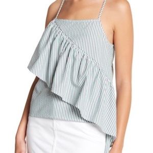 Abound Seersucker Ruffle Top